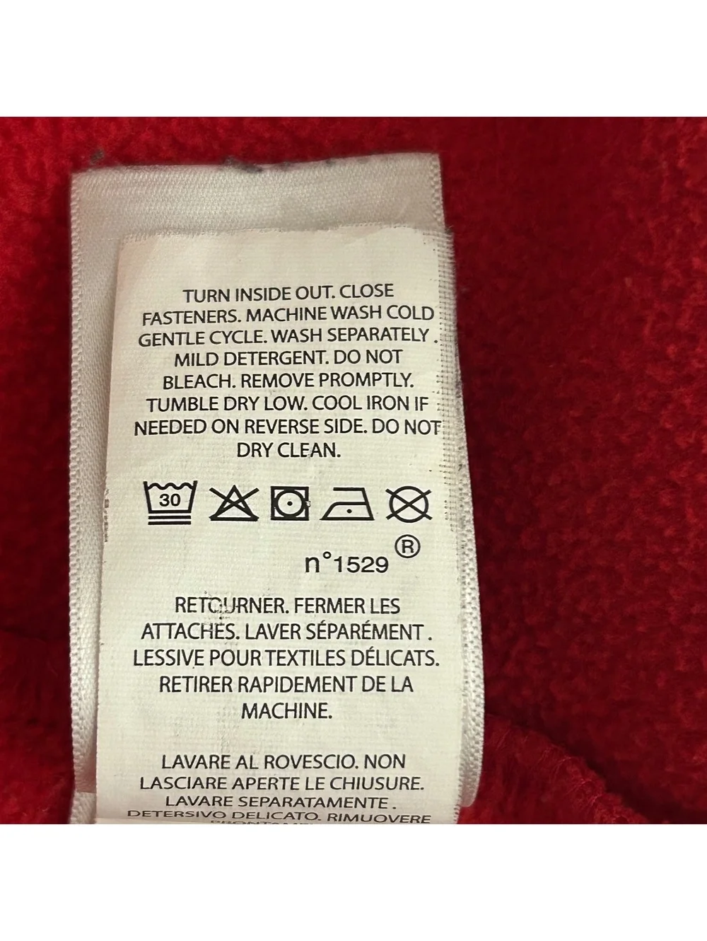 Polo Ralph Lauren Fleece Snap Neck Pullover Size XL Red Blue Colorblock